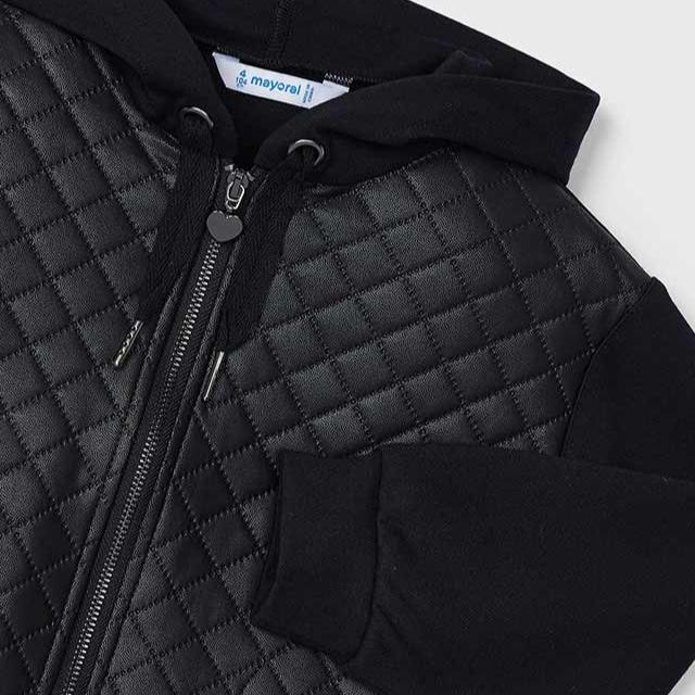 Zip-Up Quilted Hoodie