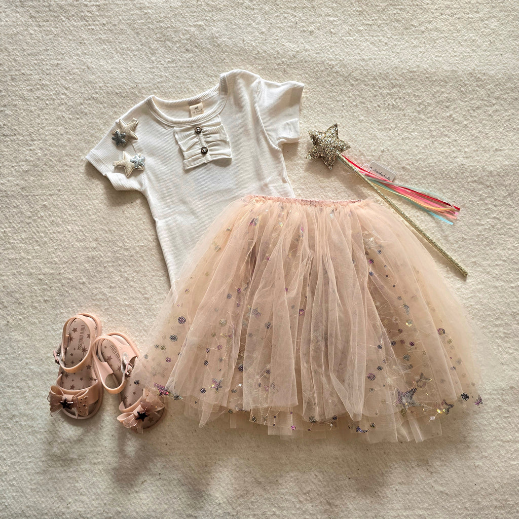 Sequin Sky Tulle Skirt