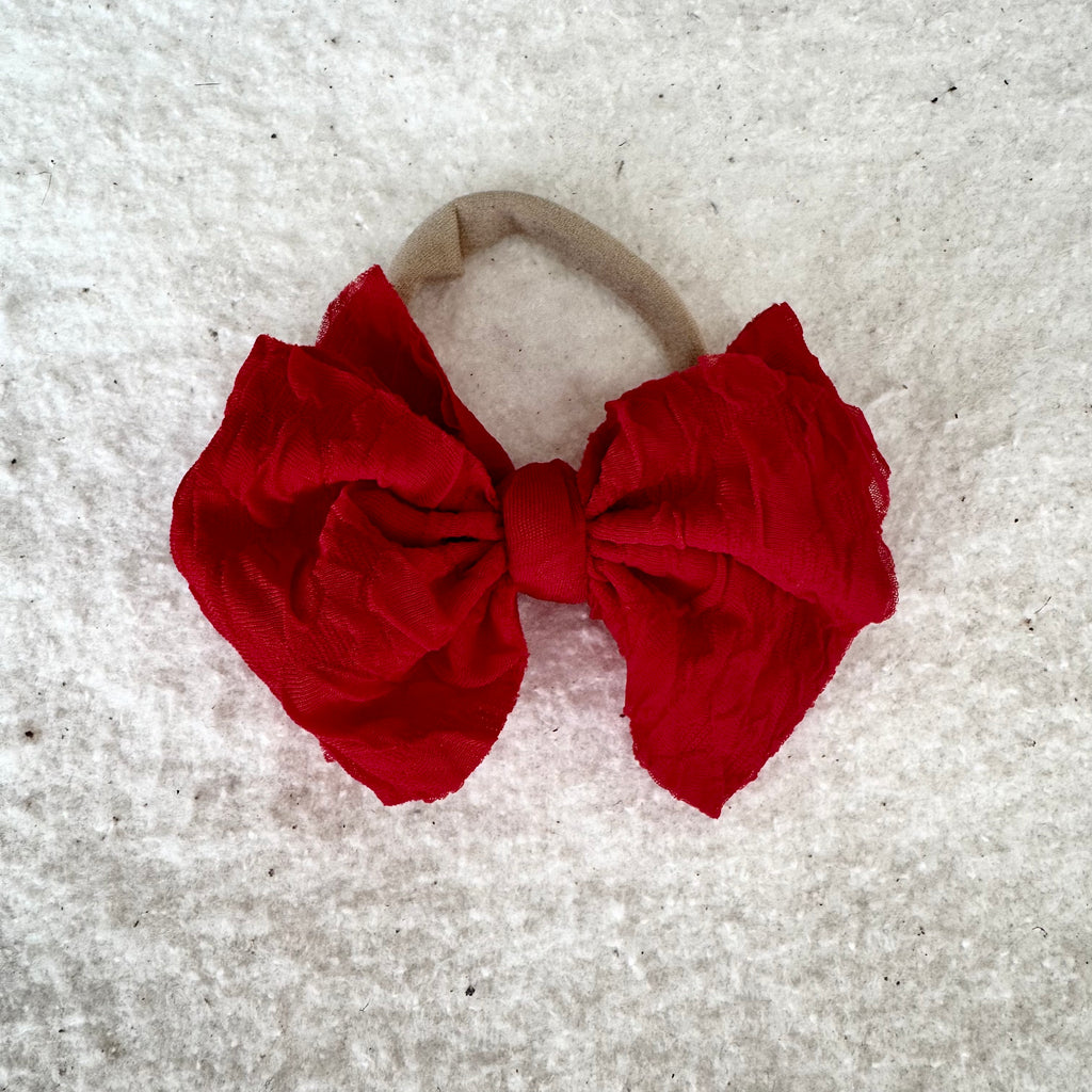 Textured Bitty Bow Headband