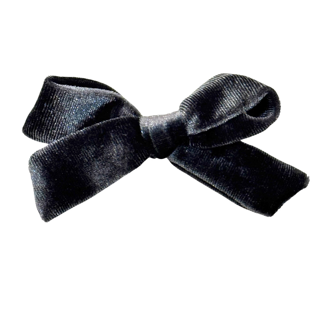 Velvet Poppy Bow Clip