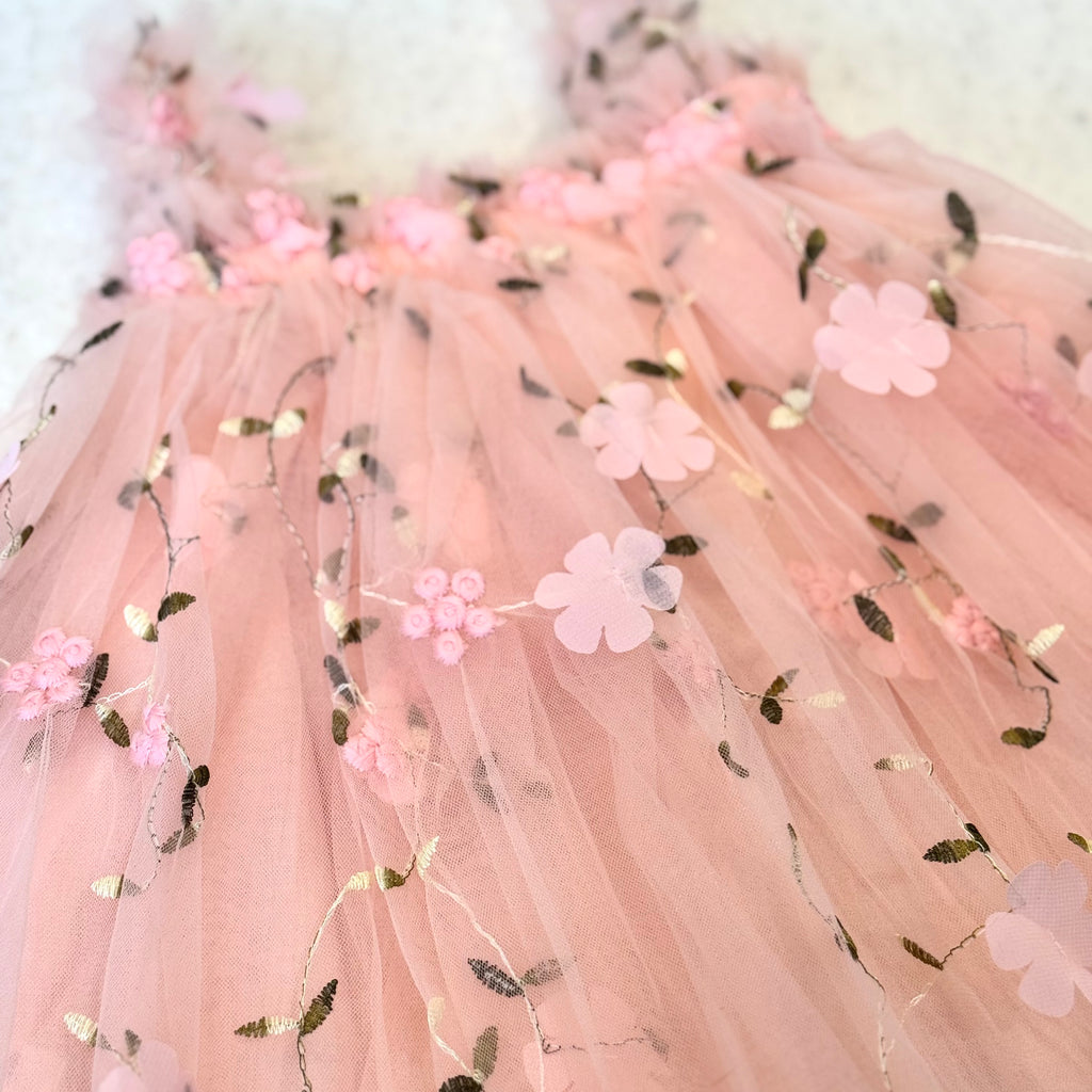 3D Flower Garden Tulle Dress