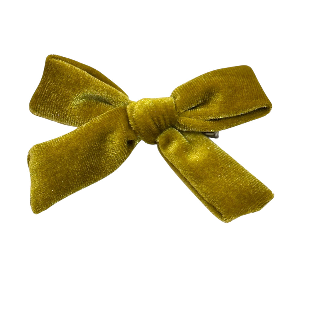 Velvet Poppy Bow Clip