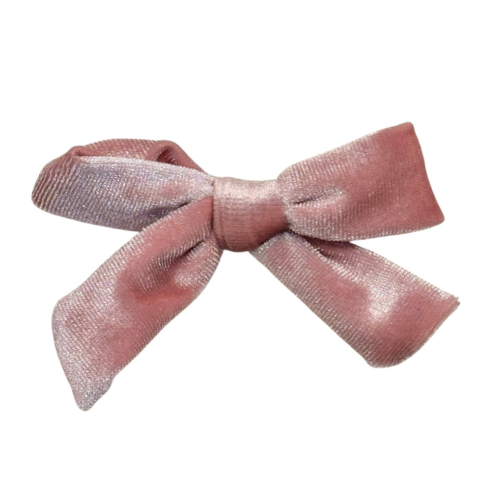 Velvet Poppy Bow Clip