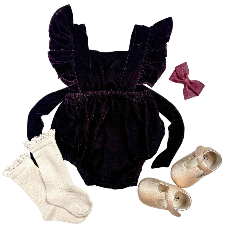 Juliette Velvet Baby Romper