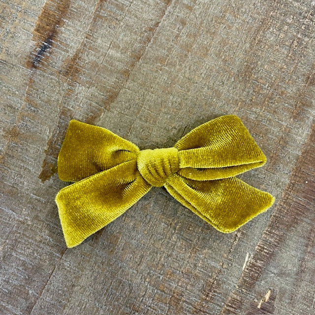 Velvet Poppy Bow Clip