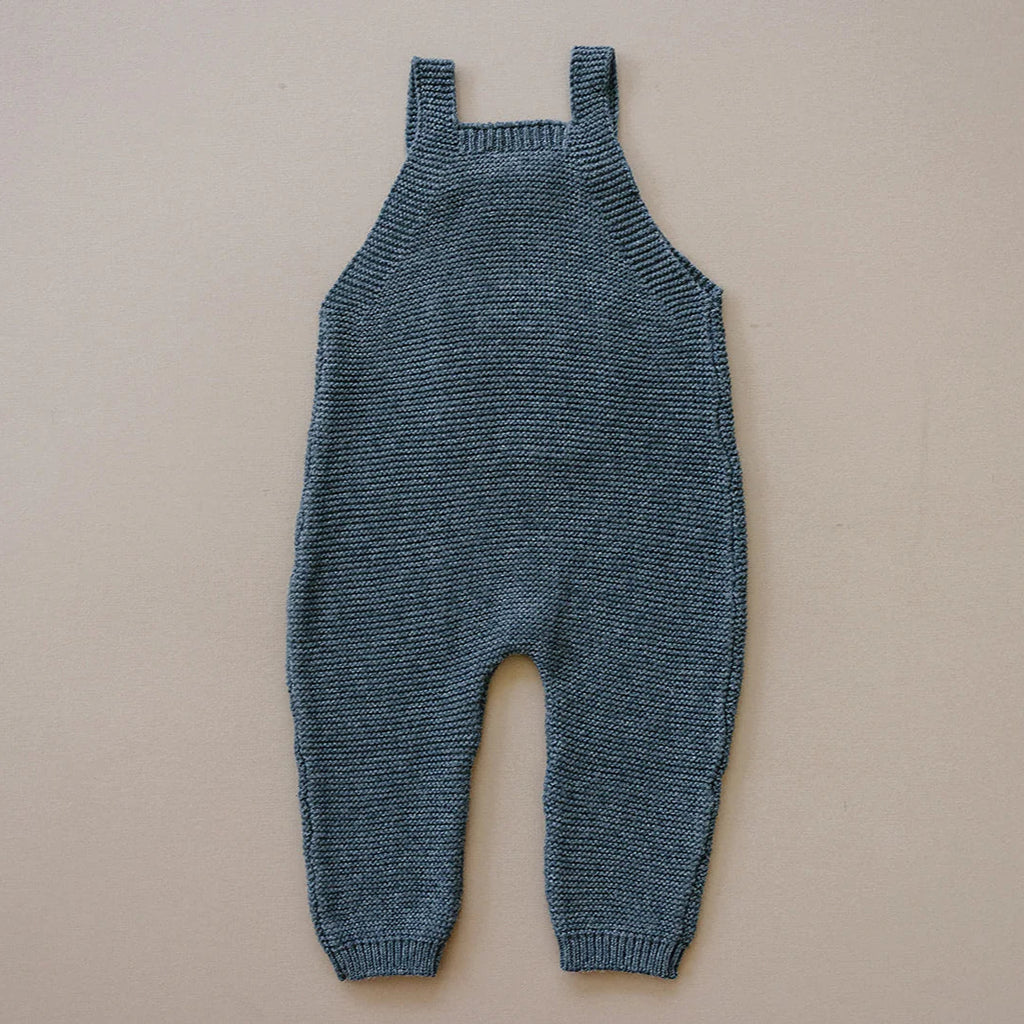 Charcoal Knit Overalls