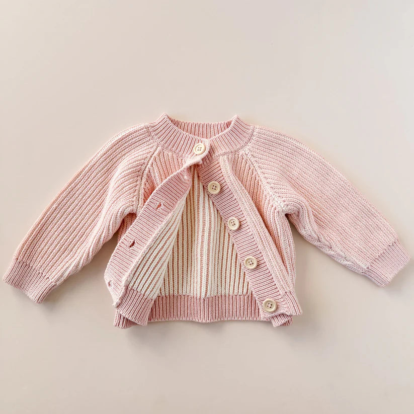 Pink Brioche Cardigan